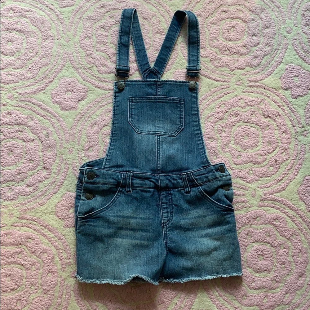 Girls Cherokee blue jean overalls